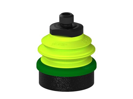 Przysawka piGRIP, warga piankowa, Ø50 mm, pianka EPDM (miękka), 1 mieszek, podstawa typ 1, M12 zew., filtr siatkowy (G.FLI50S.B1.S1.MM12M.01) (9931877) - Piab