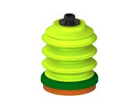 Przysawka piGRIP, warga piankowa, Ø50 mm, pianka NR (mocna), 3 mieszki, podstawa typ 1, gwint niski G 1/8" zew., (G.FLI50F.B3.S1.GL18M.00) (9938840) - Piab