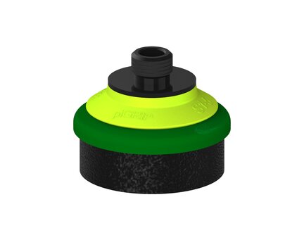 Przysawka piGRIP, warga piankowa, Ø50 mm, pianka EPDM (miękka), bez mieszków, podstawa typ 1, gwint niski G1/4" zew., filtr siatkowy (G.FLI50S.F.S1.GL14M.01) (9975033) - Piab