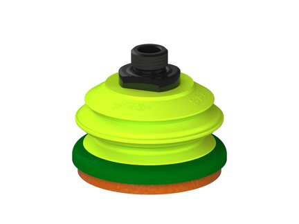 Przysawka piGRIP, warga piankowa, Ø70 mm, pianka NR (mocna), 1 mieszek, podstawa typ 1, G3/8" zew., (G.FLI70F.B1.S1.G38M.00) (9905828) - Piab