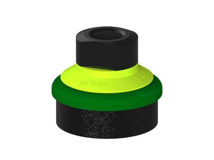 Przysawka piGRIP, warga piankowa, Ø50 mm, pianka EPDM (miękka), bez mieszków, podstawa typ 1, NPT 3/8" wew., (G.FLI50S.F.S1.NT38F.00) (9919261) - Piab