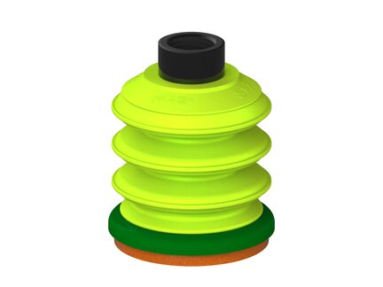 Przysawka piGRIP, warga piankowa, Ø70 mm, pianka NR (mocna), 3 mieszki, podstawa typ 1, G1/2" wew., filtr siatkowy (G.FLI70F.B3.S1.G12F.01) (9912596) - Piab