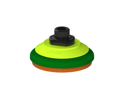 Przysawka piGRIP, warga piankowa, Ø70 mm, pianka NR (mocna), bez mieszków, podstawa typ 1, G3/8" zew., (G.FLI70F.F.S1.G38M.00) (9913961) - Piab