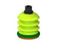 Przysawka piGRIP, warga piankowa, Ø70 mm, pianka NR (mocna), 3 mieszki, podstawa typ 1, NPT 1/2" zew., filtr siatkowy (G.FLI70F.B3.S1.NT12M.01) (9953407) - Piab
