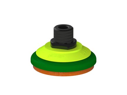 Przysawka piGRIP, warga piankowa, Ø70 mm, pianka NR (mocna), bez mieszków, podstawa typ 1, NPT 1/2" zew., (G.FLI70F.F.S1.NT12M.00) (9910556) - Piab