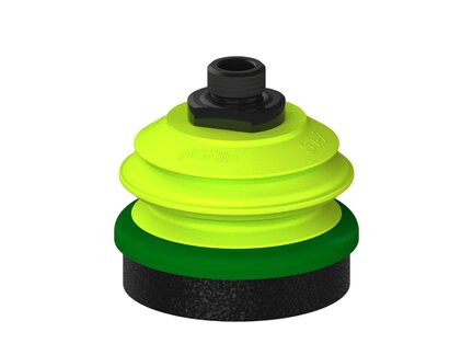 Przysawka piGRIP, warga piankowa, Ø70 mm, pianka EPDM (miękka), 1 mieszek, podstawa typ 1, G3/8" zew., piSAVE 05/60 (G.FLI70S.B1.S1.G38M.18) (9910369) - Piab