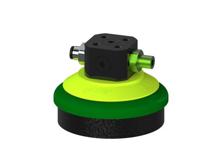 Przysawka piGRIP, warga piankowa, Ø70 mm, pianka EPDM (miękka), bez mieszków, podstawa typ 1, COAX in piGRIP, dod. wys. przepływ podciśnienia, (G.FLI70S.F.S1.CTX.00) (9912834) - Piab