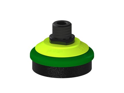 Przysawka piGRIP, warga piankowa, Ø70 mm, pianka EPDM (miękka), bez mieszków, podstawa typ 1, NPT 1/2" zew., (G.FLI70S.F.S1.NT12M.00) (9943635) - Piab
