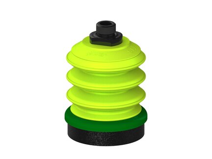 Przysawka piGRIP, warga piankowa, Ø70 mm, pianka EPDM (miękka), 3 mieszki, podstawa typ 1, G3/8" zew., (G.FLI70S.B3.S1.G38M.00) (9903777) - Piab