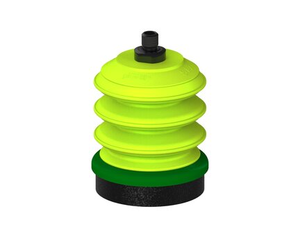 Przysawka piGRIP, warga piankowa, Ø70 mm, pianka EPDM (miękka), 3 mieszki, podstawa typ 1, gwint M10 zew., filtr siatkowy (G.FLI70S.B3.S1.MM10M.01) (9912412) - Piab