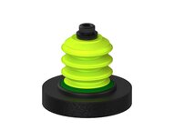 Przysawka piGRIP, szeroka warga piankowa, Ø120, 3 mieszki, podstawa typ 1, G1/2" zew., filtr siatkowy (G.FLIW120X20E.B3.S1.G12M.01) (9974900) - Piab