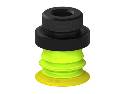 Przysawka piGRIP, warga elastyczna, Ø28 mm, TPE 30°, 1 mieszek, podstawa typ 1, G1/2" zew., (G.FX28T30.B1.S1.G12M.00) (9924501) - Piab
