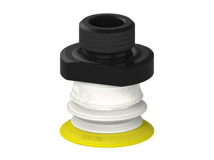 Przysawka piGRIP, warga elastyczna, Ø28 mm, TPE 30°, 1 mieszek, podstawa typ 1, G3/8" zew.,, FDA (G.FX28T30.B1.S1.G38M.00.FDA) (9914367) - Piab