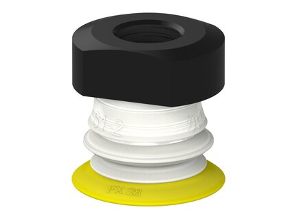 Przysawka piGRIP, warga elastyczna, Ø28 mm, TPE 30°, 1 mieszek, podstawa typ 1, G1/4" wew.,, FDA (G.FX28T30.B1.S1.G14F.00.FDA) (9918396) - Piab