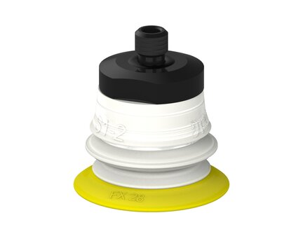 Przysawka piGRIP, warga elastyczna, Ø28 mm, TPE 30°, 1 mieszek, podstawa typ 1, M6 zew.,, FDA (G.FX28T30.B1.S1.MM6M.00.FDA) (9903879) - Piab