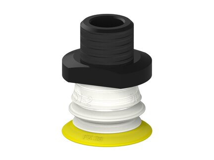 Przysawka piGRIP, warga elastyczna, Ø28 mm, TPE 30°, 1 mieszek, podstawa typ 1, NPT 3/8" zew.,, FDA (G.FX28T30.B1.S1.NT38M.00.FDA) (9909170) - Piab