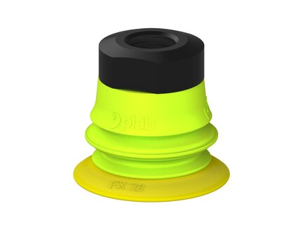 Przysawka piGRIP, warga elastyczna, Ø28 mm, TPE 30°, 1 mieszek, podstawa typ 1, G1/8" wew., (G.FX28T30.B1.S1.G18F.00) (9934679) - Piab