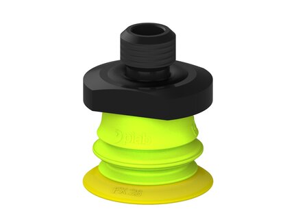 Przysawka piGRIP, warga elastyczna, Ø28 mm, TPE 30°, 1 mieszek, podstawa typ 1, M12 zew., (G.FX28T30.B1.S1.MM12M.00) (9928148) - Piab