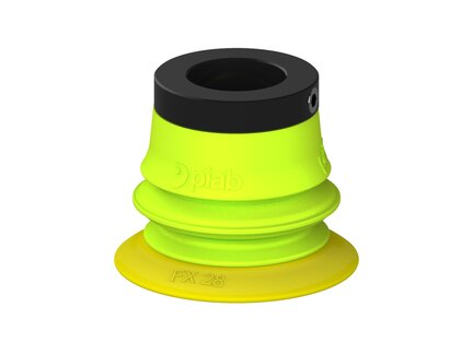 Przysawka piGRIP, warga elastyczna, Ø28 mm, TPE 30°, 1 mieszek, podstawa typ 1, (G.FX28T30.B1.S1.PD11X.00) (9927827) - Piab