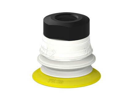 Przysawka piGRIP, warga elastyczna, Ø28 mm, TPE 30°, 1 mieszek, podstawa typ 1, G1/8" wew., piSAVE 04/60 (G.FX28T30.B1.S1.G18F.14.FDA) (9932409) - Piab