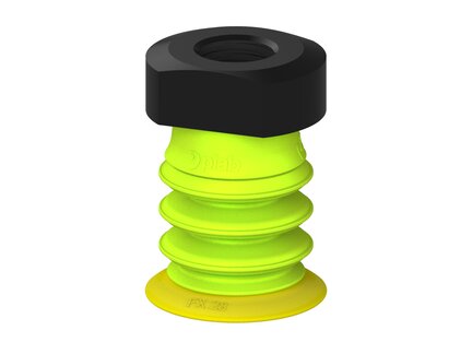 Przysawka piGRIP, warga elastyczna, Ø28 mm, TPE 30°, 3 mieszki, podstawa typ 1, G1/4" wew., (G.FX28T30.B3.S1.G14F.00) (9902739) - Piab
