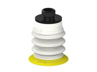 Przysawka piGRIP, warga elastyczna, Ø28 mm, TPE 30°, 3 mieszki, podstawa typ 1, gwint niski G 1/8" zew., dysk filtracyjny, FDA (G.FX28T30.B3.S1.GL18M.02.FDA) (9904056) - Piab