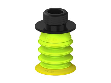 Przysawka piGRIP, warga elastyczna, Ø28 mm, TPE 30°, 3 mieszki, podstawa typ 1, gwint niski G3/8" zew., (G.FX28T30.B3.S1.GL38M.00) (9902919) - Piab
