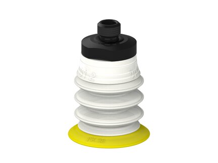Przysawka piGRIP, warga elastyczna, Ø28 mm, TPE 30°, 3 mieszki, podstawa typ 1, gwint M8x1 zew.,, FDA (G.FX28T30.B3.S1.MMF8M.00.FDA) (9930219) - Piab