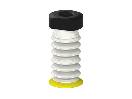 Przysawka piGRIP, warga elastyczna, Ø28 mm, TPE 30°, 6 mieszków, (3+3), podstawa typ 1, G1/4" wew., piSAVE, dławik 1,3 mm, FDA (G.FX28T30.B6.S1.G14F.05.FDA) (9911899) - Piab