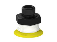 Przysawka piGRIP, warga elastyczna, Ø28 mm, TPE 30°, bez mieszków, podstawa typ 1, G1/4" zew., piSAVE, dławik 0,7 mm, FDA (G.FX28T30.F.S1.G14M.03.FDA) (9948674) - Piab