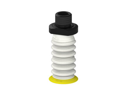 Przysawka piGRIP, warga elastyczna, Ø28 mm, TPE 30°, 6 mieszków, (3+3), podstawa typ 1, gwint M16x1.5 zew., filtr siatkowy, FDA (G.FX28T30.B6.S1.MMF16M.01.FDA) (9906071) - Piab