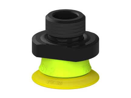 Przysawka piGRIP, warga elastyczna, Ø28 mm, TPE 30°, bez mieszków, podstawa typ 1, G3/8" zew., (G.FX28T30.F.S1.G38M.00) (9903501) - Piab