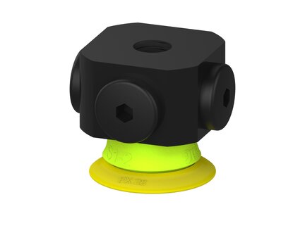 Przysawka piGRIP, warga elastyczna, Ø28 mm, TPE 30°, bez mieszków, podstawa typ 1, NPSF 5x1/8" wew., (G.FX28T30.F.S1.NS518F.00) (9944021) - Piab