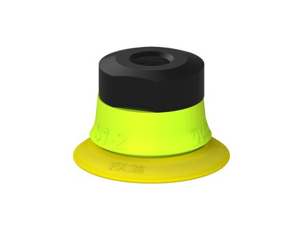 Przysawka piGRIP, warga elastyczna, Ø28 mm, TPE 30°, bez mieszków, podstawa typ 1, (G.FX28T30.F.S1.MM8F.00) (9924539) - Piab