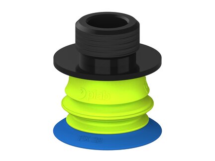 Przysawka piGRIP, warga elastyczna, Ø28 mm, TPE 50°, 1 mieszek, podstawa typ 1, gwint niski G3/8" zew., (G.FX28T50.B1.S1.GL38M.00) (9905778) - Piab