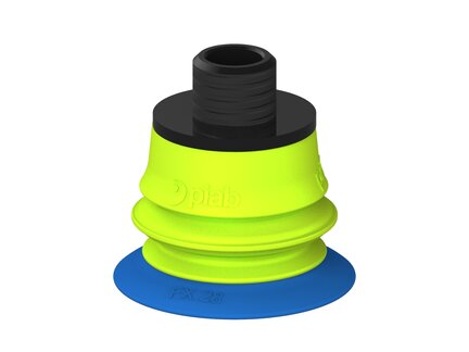 Przysawka piGRIP, warga elastyczna, Ø28 mm, TPE 50°, 1 mieszek, podstawa typ 1, gwint niski NPT 1/8" zew., (G.FX28T50.B1.S1.NTL18M.00) (9908239) - Piab