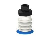 Przysawka piGRIP, warga elastyczna, Ø28 mm, TPE 50°, 3 mieszki, podstawa typ 1, G1/4" zew., piSAVE, dławik 0,7 mm, FDA (G.FX28T50.B3.S1.G14M.03.FDA) (9949239) - Piab