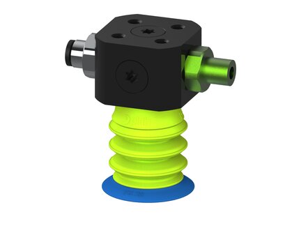 Przysawka piGRIP, warga elastyczna, Ø28 mm, TPE 50°, 3 mieszki, podstawa typ 1, dysk filtracyjny (G.FX28T50.B3.S1.CXiX.02) (9920026) - Piab