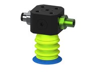 Przysawka piGRIP, warga elastyczna, Ø28 mm, TPE 50°, 3 mieszki, podstawa typ 1, dysk filtracyjny (G.FX28T50.B3.S1.CXiX.02) (9920026) - Piab