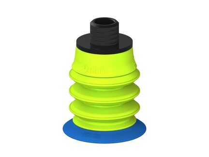 Przysawka piGRIP, warga elastyczna, Ø28 mm, TPE 50°, 3 mieszki, podstawa typ 1, gwint niski NPT 1/8" zew., filtr siatkowy (G.FX28T50.B3.S1.NTL18M.01) (9903601) - Piab