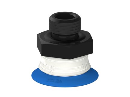 Przysawka piGRIP, warga elastyczna, Ø28 mm, TPE 50°, bez mieszków, podstawa typ 1, G1/4" zew.,, FDA (G.FX28T50.F.S1.G14M.19.FDA) (9948691) - Piab