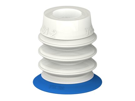 Przysawka piGRIP, warga elastyczna, Ø28 mm, TPE 50°, 3 mieszki, podstawa typ 1, FDA (G.FX28T50.B3.S1.XXX.00.FDA) (9903220) - Piab