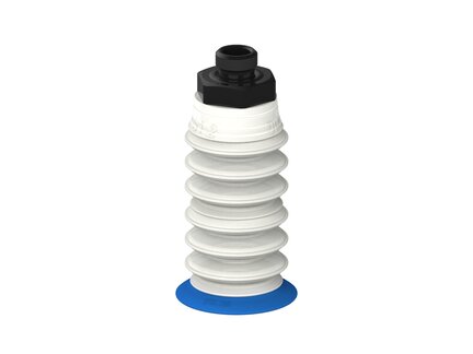 Przysawka piGRIP, warga elastyczna, Ø28 mm, TPE 50°, 6 mieszków, (3+3), podstawa typ 1, G1/8" zew., filtr siatkowy, FDA (G.FX28T50.B6.S1.G18M.01.FDA) (9924596) - Piab