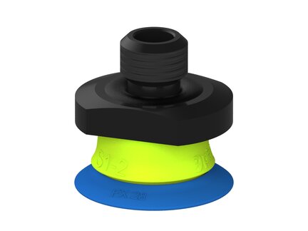 Przysawka piGRIP, warga elastyczna, Ø28 mm, TPE 50°, bez mieszków, podstawa typ 1, M12 zew., piSAVE 03/60 (G.FX28T50.F.S1.MM12M.13) (9907285) - Piab