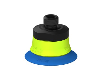 Przysawka piGRIP, warga elastyczna, Ø28 mm, TPE 50°, bez mieszków, podstawa typ 1, gwint M8x1 zew., (G.FX28T50.F.S1.MMF8M.00) (9912280) - Piab