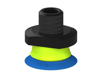 Przysawka piGRIP, warga elastyczna, Ø28 mm, TPE 50°, bez mieszków, podstawa typ 1, NPT 1/4" zew., (G.FX28T50.F.S1.NT14M.19) (9943997) - Piab