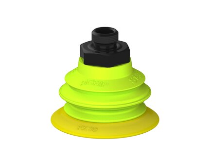 Przysawka piGRIP, warga elastyczna, Ø39 mm, TPE 30°, 1 mieszek, podstawa typ 1, G1/8" zew., piSAVE 03/60 (G.FX39T30.B1.S1.G18M.16) (9910757) - Piab