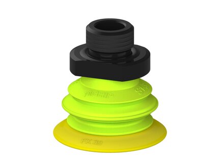 Przysawka piGRIP, warga elastyczna, Ø39 mm, TPE 30°, 1 mieszek, podstawa typ 1, G3/8" zew., (G.FX39T30.B1.S1.G38M.19) (9917192) - Piab