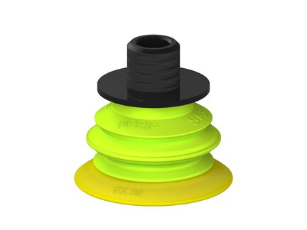 Przysawka piGRIP, warga elastyczna, Ø39 mm, TPE 30°, 1 mieszek, podstawa typ 1, gwint niski NPT 1/4" zew., (G.FX39T30.B1.S1.NTL14M.00) (9913929) - Piab
