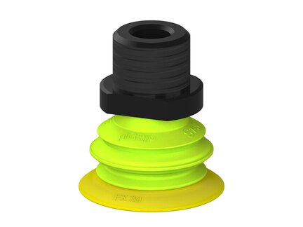 Przysawka piGRIP, warga elastyczna, Ø39 mm, TPE 30°, 1 mieszek, podstawa typ 1, NPT 1/2" zew., (G.FX39T30.B1.S1.NT12M.00) (9935677) - Piab